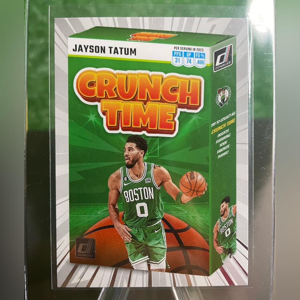 77. Panini CRUNCH TIME Jayson Tatum 2023-24 No. 10 Card 🔥🏀